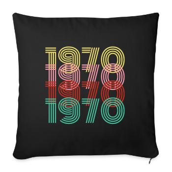 1970 50th birthday - Sofa pillowcase 17,3'' x 17,3'' (45 x 45 cm) - black - Front