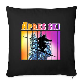 Apres ski - Sofa pillowcase 17,3'' x 17,3'' (45 x 45 cm) - black - Front