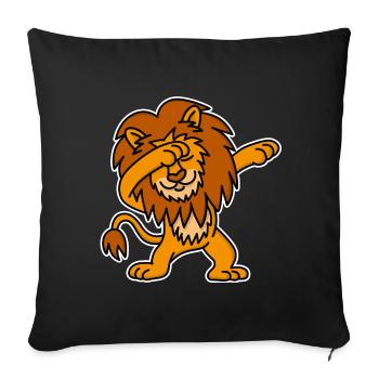Dab dabbing dabbin' lion dance funny kids gift - Sofa pillowcase 17,3'' x 17,3'' (45 x 45 cm) - black - Front