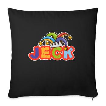 Motif Jeck pour faire la fête à Cologne au carnaval - Housse de coussin décorative 45 x 45 cm - noir - Devant