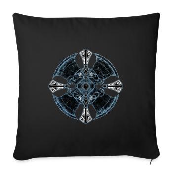 Celtic cross - Sofa pillowcase 17,3'' x 17,3'' (45 x 45 cm) - black - Front