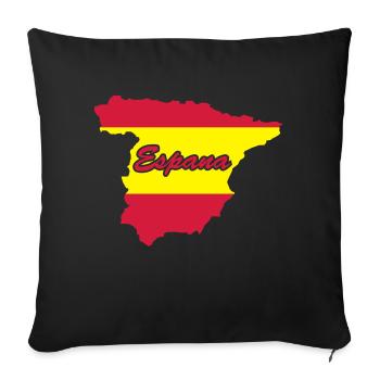 espana_02 - Sofa pillowcase 17,3'' x 17,3'' (45 x 45 cm) - black - Front