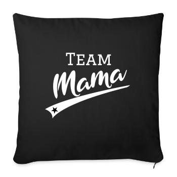 Team mom in vintage style with star | bestseller - Sofa pillowcase 17,3'' x 17,3'' (45 x 45 cm) - black - Front