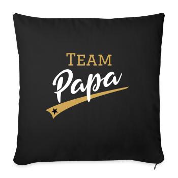 Team Dad's Father's Day Gift in Gold Edition - Sofa pillowcase 17,3'' x 17,3'' (45 x 45 cm) - black - Front