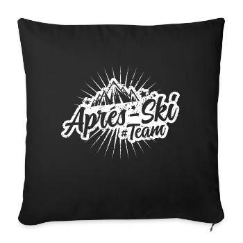apres ski team mountains - Sofa pillowcase 17,3'' x 17,3'' (45 x 45 cm) - black - Front
