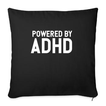 TDAH propulsé - Housse de coussin décorative 45 x 45 cm - noir - Devant