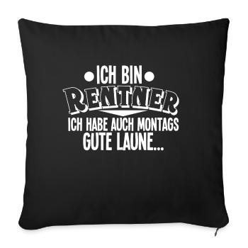 Rentner - Sofakissenbezug 45 x 45 cm - Schwarz - Vorne