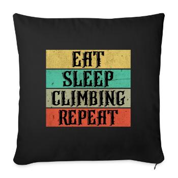 Climbing climbing - Sofa pillowcase 17,3'' x 17,3'' (45 x 45 cm) - black - Front