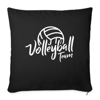 Volleyball team - Sofa pillowcase 17,3'' x 17,3'' (45 x 45 cm) - black - Front