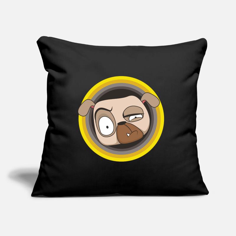 Don't Panic | Der Mops ist am Start | Mops Show Sofakissenbezug 45 x 45 cm