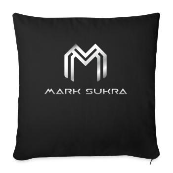 Mark Sukra VIP designer cool brand catwalk fashion - Sofa pillowcase 17,3'' x 17,3'' (45 x 45 cm) - black - Front