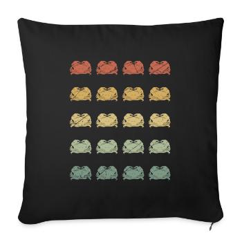 crab - Sofa pillowcase 17,3'' x 17,3'' (45 x 45 cm) - black - Front