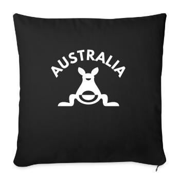 australia - Sofa pillowcase 17,3'' x 17,3'' (45 x 45 cm) - black - Front