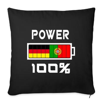 L'Allemagne et le Portugal Power 100% - Housse de coussin décorative 45 x 45 cm - noir - Devant