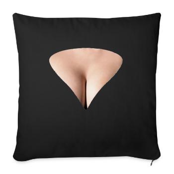 Brüste - Sofakissenbezug 45 x 45 cm - Schwarz - Vorne