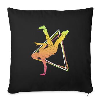 Breakdance Breakdancer musique hip hop cadeau danse - Housse de coussin décorative 45 x 45 cm - noir - Devant