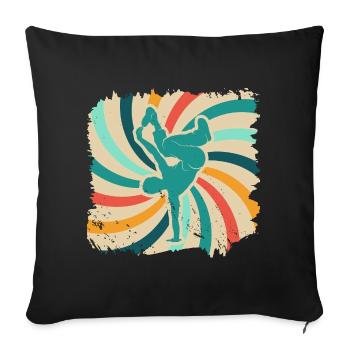 Breakdancing - Sofa pillowcase 17,3'' x 17,3'' (45 x 45 cm) - black - Front