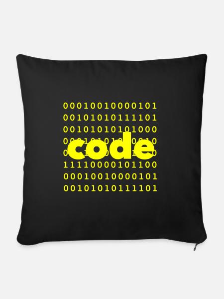 code - Sofakissenbezug 45 x 45 cm - Schwarz