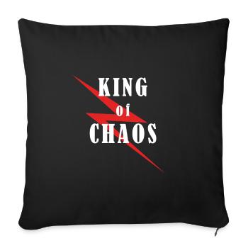 king of chaos - Sofa pillowcase 17,3'' x 17,3'' (45 x 45 cm) - black - Front