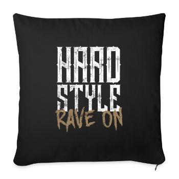 Musique rave hardstyle - Housse de coussin décorative 45 x 45 cm - noir - Devant