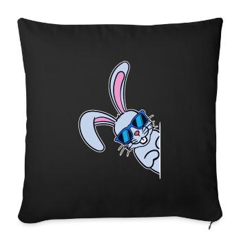 Cool Easter Bunny Easter Bunny Happy Easter - Sofa pillowcase 17,3'' x 17,3'' (45 x 45 cm) - black - Front