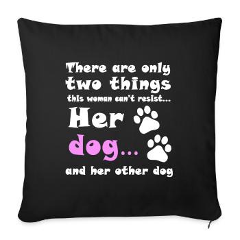 Dog lover - Sofa pillowcase 17,3'' x 17,3'' (45 x 45 cm) - black - Front