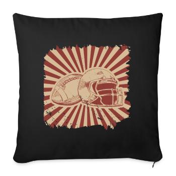 American football - Sofa pillowcase 17,3'' x 17,3'' (45 x 45 cm) - black - Front