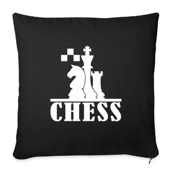 Chess - Sofa pillowcase 17,3'' x 17,3'' (45 x 45 cm) - black - Front