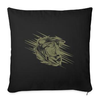 Motocross helmet - Sofa pillowcase 17,3'' x 17,3'' (45 x 45 cm) - black - Front