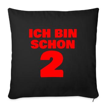 J'ai déjà 2 ans - Housse de coussin décorative 45 x 45 cm - noir - Devant