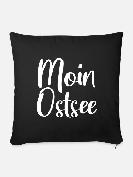 MOIN OSTSEE - Sofakissenbezug 45 x 45 cm - Schwarz