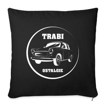  601 symbol trabi Auto cars oldschool Logo - Sofakissenbezug 45 x 45 cm - Schwarz - Vorne