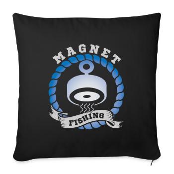 Pêche magnétique Pêche à la ferraille Pêche magnétique - Housse de coussin décorative 45 x 45 cm - noir - Devant