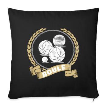 Boules Ball Game Petanque Boules Sport Tournament - Sofa pillowcase 17,3'' x 17,3'' (45 x 45 cm) - black - Front