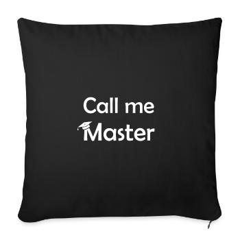 Master universitaire - Housse de coussin décorative 45 x 45 cm - noir - Devant