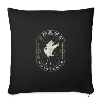 Crane Whisperer - Housse de coussin décorative 45 x 45 cm - noir - Devant
