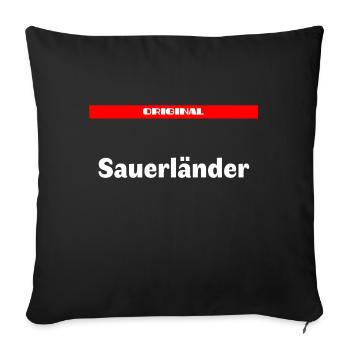 Sauerländer - Sofakissenbezug 45 x 45 cm - Schwarz - Vorne