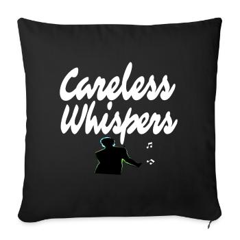 insouciant murmure george t-shirt cadeau - Housse de coussin décorative 45 x 45 cm - noir - Devant