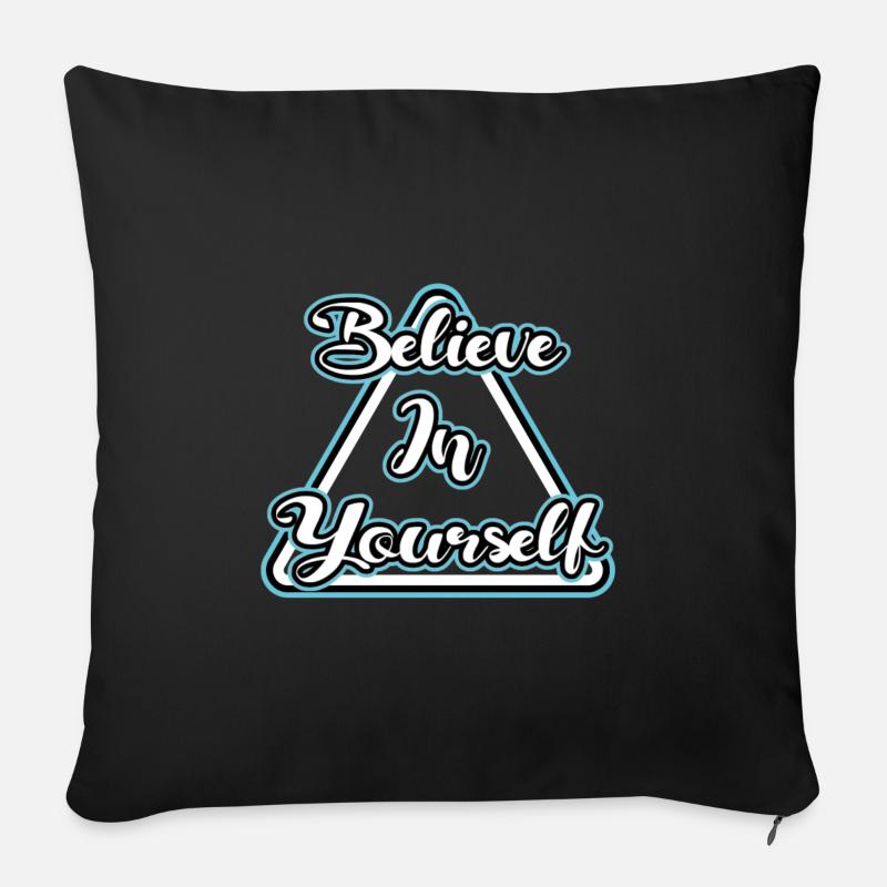 disant - Housse de coussin décorative 45 x 45 cm - noir