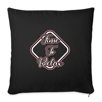 saying - Sofa pillowcase 17,3'' x 17,3'' (45 x 45 cm) - black - Front