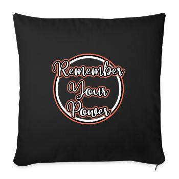saying - Sofa pillowcase 17,3'' x 17,3'' (45 x 45 cm) - black - Front