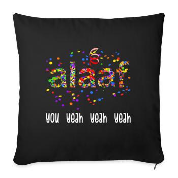 Alaaf You yes yes Carnival Confetti Costume - Sofa pillowcase 17,3'' x 17,3'' (45 x 45 cm) - black - Front