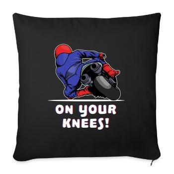 Motorbike motorbikes racing driver biker motorsport - Sofa pillowcase 17,3'' x 17,3'' (45 x 45 cm) - black - Front