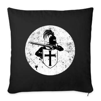 Knight - Sofa pillowcase 17,3'' x 17,3'' (45 x 45 cm) - black - Front