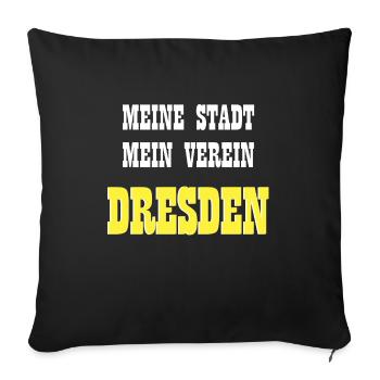 Dresden - Sofakissenbezug 45 x 45 cm - Schwarz - Vorne