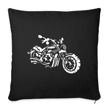Chopper motorcycle bike gift idea - Sofa pillowcase 17,3'' x 17,3'' (45 x 45 cm) - black - Front