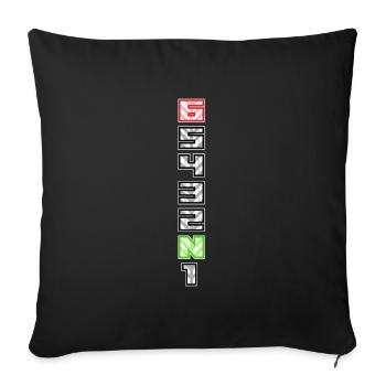 Gear shift transmission motorcycle motorbikes biker - Sofa pillowcase 17,3'' x 17,3'' (45 x 45 cm) - black - Front