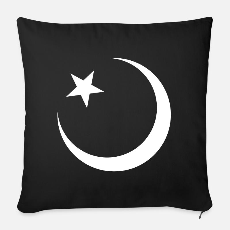 Islam Symbol Design - Sofakissenbezug 45 x 45 cm - Schwarz