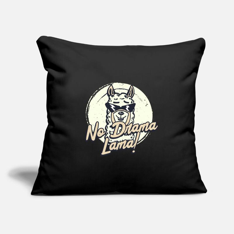 Pas de drame, lama! Housse de coussin décorative 45 x 45 cm