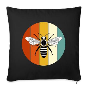 Abeille - Housse de coussin décorative 45 x 45 cm - noir - Devant